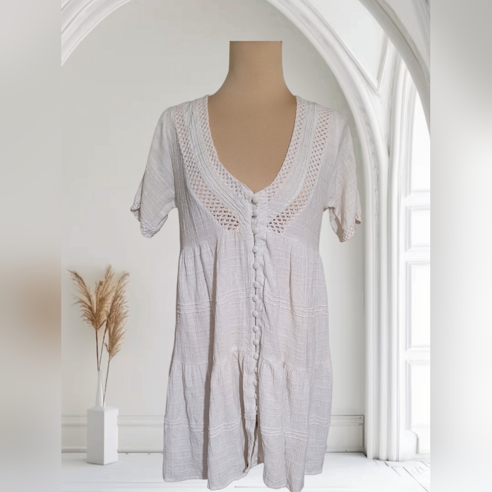 Rip Curl White Cotton Lacey Top